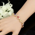 thumbnail image 4 of Fashion Multicolored Round Pave CZ Stone Bracelet for Women Brides Wedding Party, 4 of 9