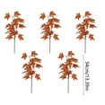 thumbnail image 3 of PPgejGEK 5PCS Artificial Fall Maple Leaves Branches, 13.39in Faux Autumn Leaves Stems for Thanksgiving Harvest Home Wedding Decorations, 3 of 6