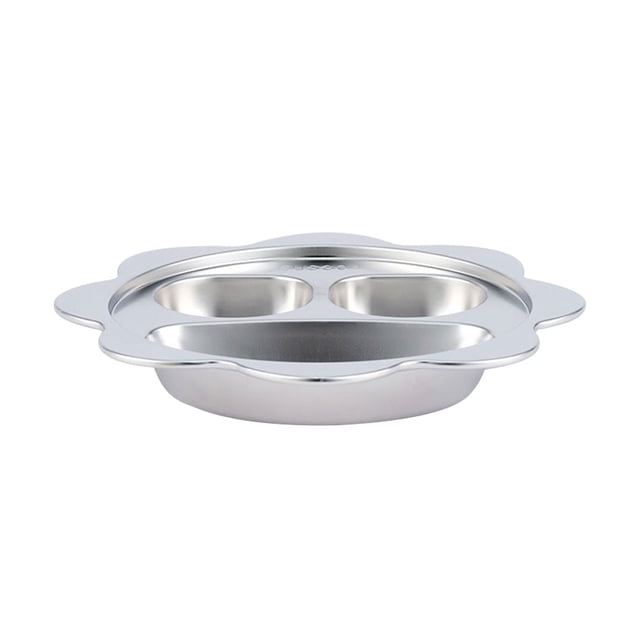 Assiette Compartimentée en Acier Inoxydable Assiette pour Enfants Assiette Compartimentée pour Enfants Assiette Décorative pour Manger