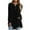 Black, variant on ATOYSOY Womens Long Sleeve Tunic Tops Shirt V-neck Button Blouse Casual Pleated Basic Pullover Blue L