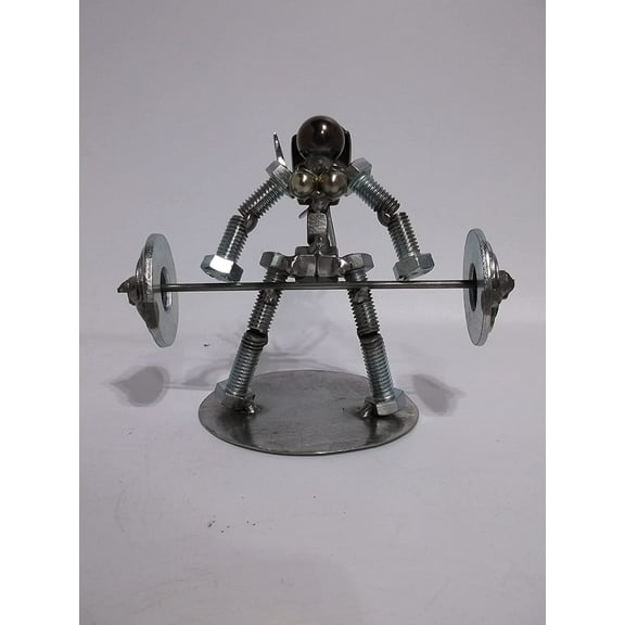 Female Dead Lift Metal Bolt Figurine