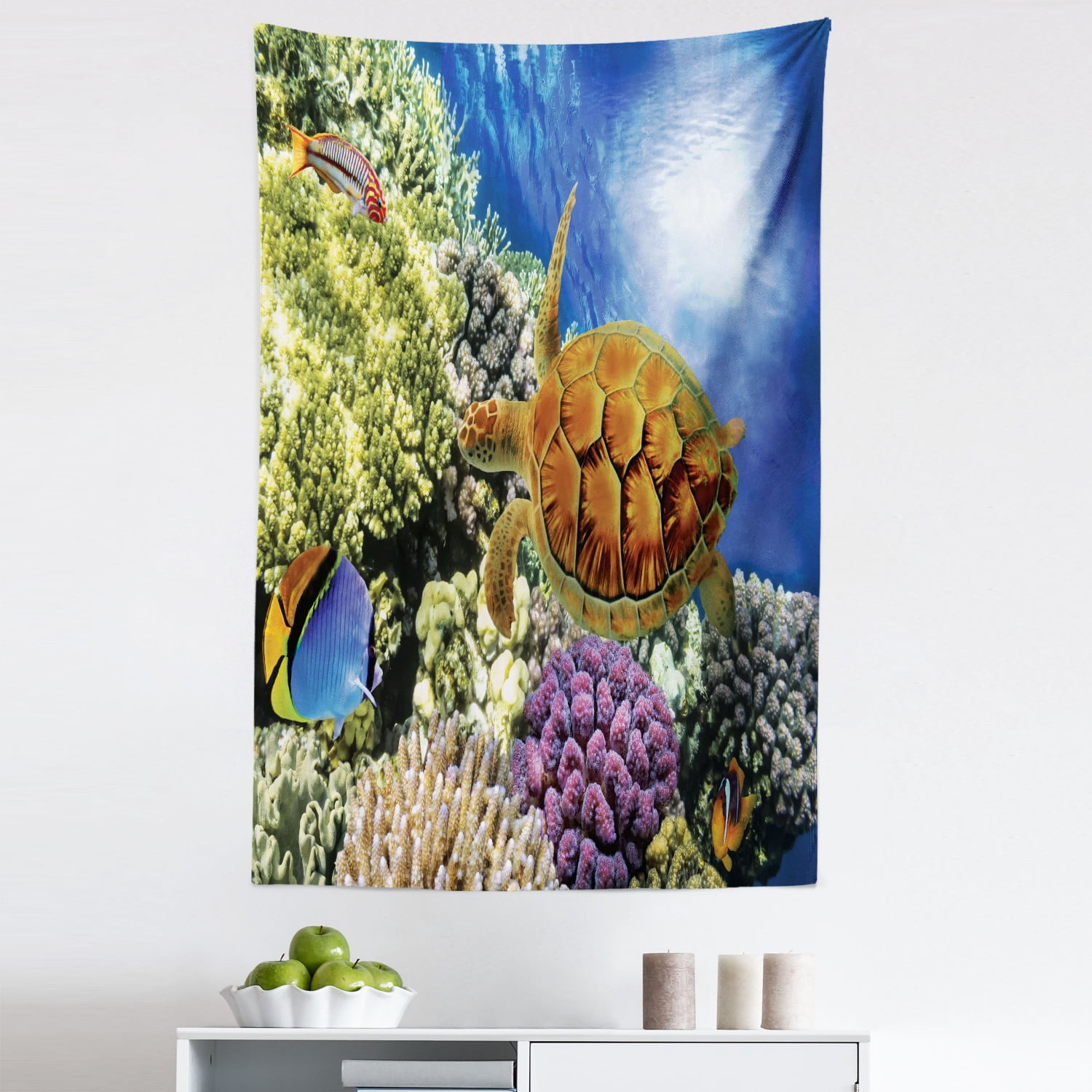 Photo inspiration: Gallery Detail: Underwater Tapestry Underwater Scene Of Colorful Fishes And Turtle