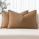 thumbnail image 1 of wonima02 MIULEE Decorative Linen Lumbar Pillow Covers 12x20 Inch Brown Boho Farmhouse Neutral Couch Throw Pillows for Bed Pack of 2 Accent Modern Pillowcase Sofa Livingroom Home Decor, 1 of 1