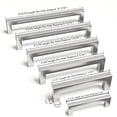thumbnail image 4 of 10 Pack Modern Square Stainless Steel Cabinet Drawer and Kitchen Silver Pulls by Villar Home Designs Hole Center 10 1/16'', 4 of 5