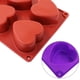thumbnail image 3 of 3 paquetes de 6 cavidades en forma de corazón Molde de silicona (morado, rojo, marrón), molde para hornear top cake de findTop, molde de galletas de chocolate, 3 of 5
