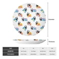 thumbnail image 2 of Cauagu Panda And Rainbow Print Bone China Decorative Plate, Wall Mount Plate Holiday Decor Decorative Ceramic Plates with Stand Elegant Household Plates Decorative-6in, 2 of 6