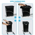 thumbnail image 6 of Pull Out Trash Can 29L Under Cabinet Kitchen Waste Bin with Bag Tuck Band Black, 6 of 22