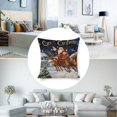 thumbnail image 3 of santa Claus, reindeers, sleighlinen toss pillowcase decoration pillowcase gifting preferred 24x24 inch cushion cover sofa pillowcase sofa bedroom living room car, 3 of 8