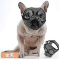 thumbnail image 1 of Bozales para perros de hocico corto, bozal para bulldog ajustable, bozal para perros de malla transpirable para masticar, naranja y negro M, 1 of 5
