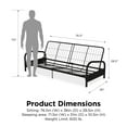DHP Vermont Metal Futon Frame, Black