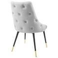 thumbnail image 5 of Modway Adorn 17.5" Tufted Performance Velvet Dining Side Chair in Navy, 5 of 9