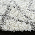 thumbnail image 3 of SAFAVIEH Pro Lux Marie Geometric Shag Area Rug, Ivory/Grey, 6'7" x 6'7" Round, 3 of 8