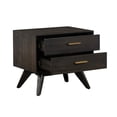 thumbnail image 4 of Allora 3-Piece Modern Wood King Bedroom Set in Brushed Brown/Gray/Antique Brass, 4 of 6