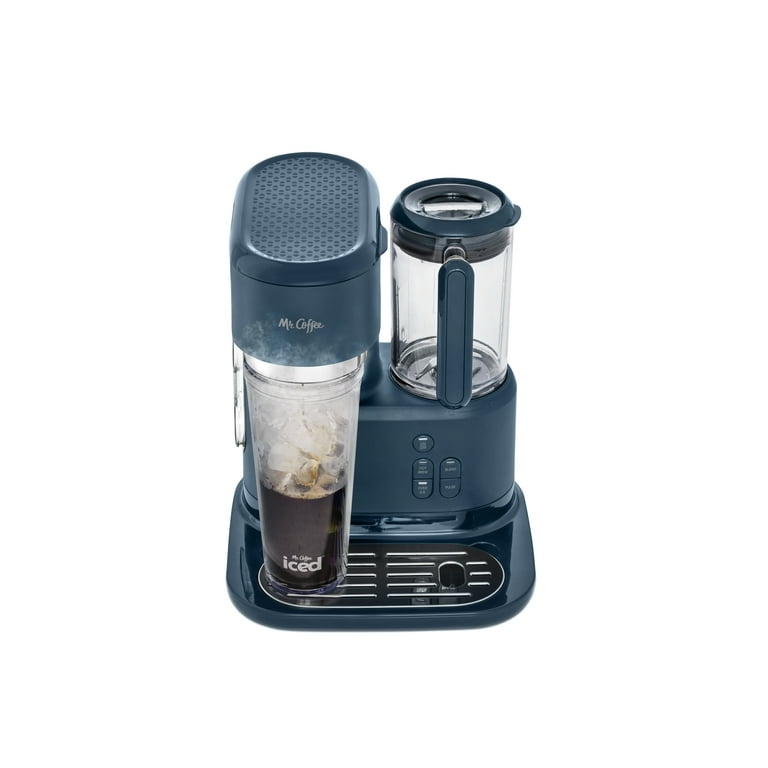 Mr. Coffee Frappe Single-Serve Iced and Hot Coffee Maker/Blender with 2  Reusable Tumblers and Coffee Filter - Black
