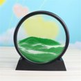thumbnail image 4 of CAROOTU Moving Sand Art Picture Round Glass 3D Natural Landscape Flowing Sand Frame Hourglasses Decor For Home, 4 of 6