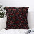 thumbnail image 4 of Pofeuu Red Snake Print Double-sided plush pillowcase Square Throw Pillow Covers Pillows Cover for Living Room Bedroom Sofa Couch Cushion Cover（No pillow core）-22"x22", 4 of 7