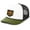 White/Black/Moss, variant on Outdoors Mountain Embroidered Patch Foam Front Mesh Back Trucker Hat, White/Black