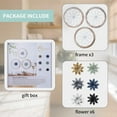 thumbnail image 3 of 3 Piece Round Farmhouse Wall Decor with 6 Piece Interchangeable Flowers 12'' Medallion Wood & Metal Rustic Wall Art for Living Room Bedroom Kitchen Bathroom Dining Room Home Decorations, 3 of 7