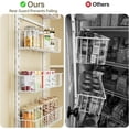 thumbnail image 3 of chalian - Adjustable Cabinet Door Organizer, 8-Tier Hanging Spice Rack Organizer, Metal Over the Door Pantry Organizer, Pantry Organizers and Storage Shelves for Kitchen Bathroom Laundry Room, White, 3 of 18