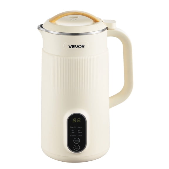 6-in-1 Nut Milk Maker, 20 oz Soy Milk Maker with Self-Cleaning & Delay Timer for Homemade Plant-Based Beverages - 6 Blades, Boil Water Function