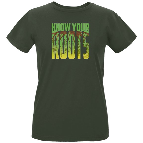 Earth Day - Know Your Roots Women's Organic City Green T-Shirt - Large