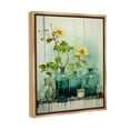 thumbnail image 4 of Stupell Industries Modern Jars & Florals Botanical & Floral Painting Brown Floater Framed Canvas Art Print Wall Art, 17 x 21, 4 of 10