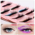 thumbnail image 4 of All-in-One Glue-Free False Eyelashes Set (1 Pair,Golden Yellow + Purple) - Built-in Eyeliner & Eyeshadow, Lazy-Friendly, Natural Voluminous Curl, Easy to Apply for Daily Makeup & Quick Touch-Ups, 4 of 10