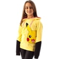 thumbnail image 1 of Sudadera con capucha Pokémon para niñas y niños, amarilla, de Pikachu, de 9 a 10 años, 1 of 7