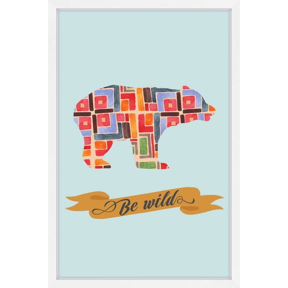 Marmont Hill "Be Wild Bear" Framed Painting Print