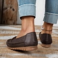 thumbnail image 2 of Women Orthopedic Loafers Arch Support Non Slip Comfortable Shoes Breathable Casual Slip on Leather Wide Width Shoes for Work Nursing Coffee Size 8.5, 2 of 5