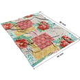 thumbnail image 4 of Pioneer Flower Floral Print Pattern Blanket,Comfortable Soft Lamb Wool Throw Blanket,All Season,Warm Lightweight Blankets for Sofa Bed Couch Living Room Chair,60"x80", 4 of 4