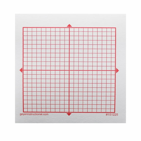 Geyer Instructional Graphing 3M Post-it Notes, XY Axis, 20 x 20 Square Grid, 4 Pads