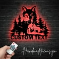 thumbnail image 2 of Handmadetneonsign Custom Wolf In Forest Metal Wall Art LED Light - Personalized Wolf Metal Sign Home, 2 of 5