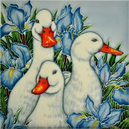 En Vogue B-405 8 x 8 in. 3 Duck, Decorative Ceramic Art