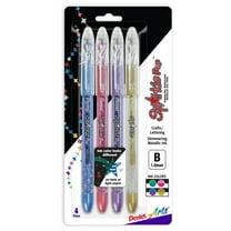 Pentel Sparkle Pop Metallic Gel Pen Set, 4-Colors, Blue/Green, Pink/Light Pink, Violet/Blue & Gold/Light Gold