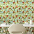 thumbnail image 3 of Ambesonne Flowers Peel & Stick Wallpaper for Home, Tropical Hibiscus Print, 13"x36", Apple Green and Dark Pink, 3 of 6