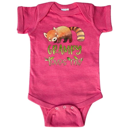 

Inktastic Grampy Loves Me Cute Red Panda Gift Baby Boy or Baby Girl Bodysuit