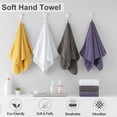 thumbnail image 6 of Jessy Home 12 Pack White Hand Towel Set 16"x31" Soft Highly Absorbent Quick Dry Bathroom Bath Hand Towels Microfiber Plush Towels, 6 of 7