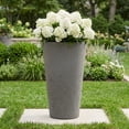 thumbnail image 6 of Algreen Crete 30" Self-Watering Planter, Tall, Warm Grey Resin, 6 of 9