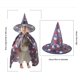 thumbnail image 4 of SAYOO Disfraces de rol para niños, capa de encaje de dibujos animados de Halloween + sombrero de bruja SAYOO moda, 4 of 7