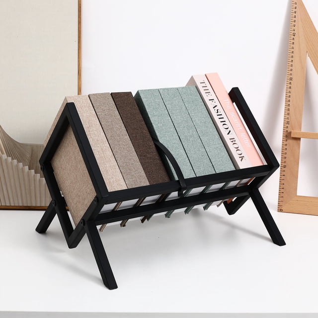 Luxshiny Magazine Rack Vinyl Record Storage Rack Iron For Adults 1 Set