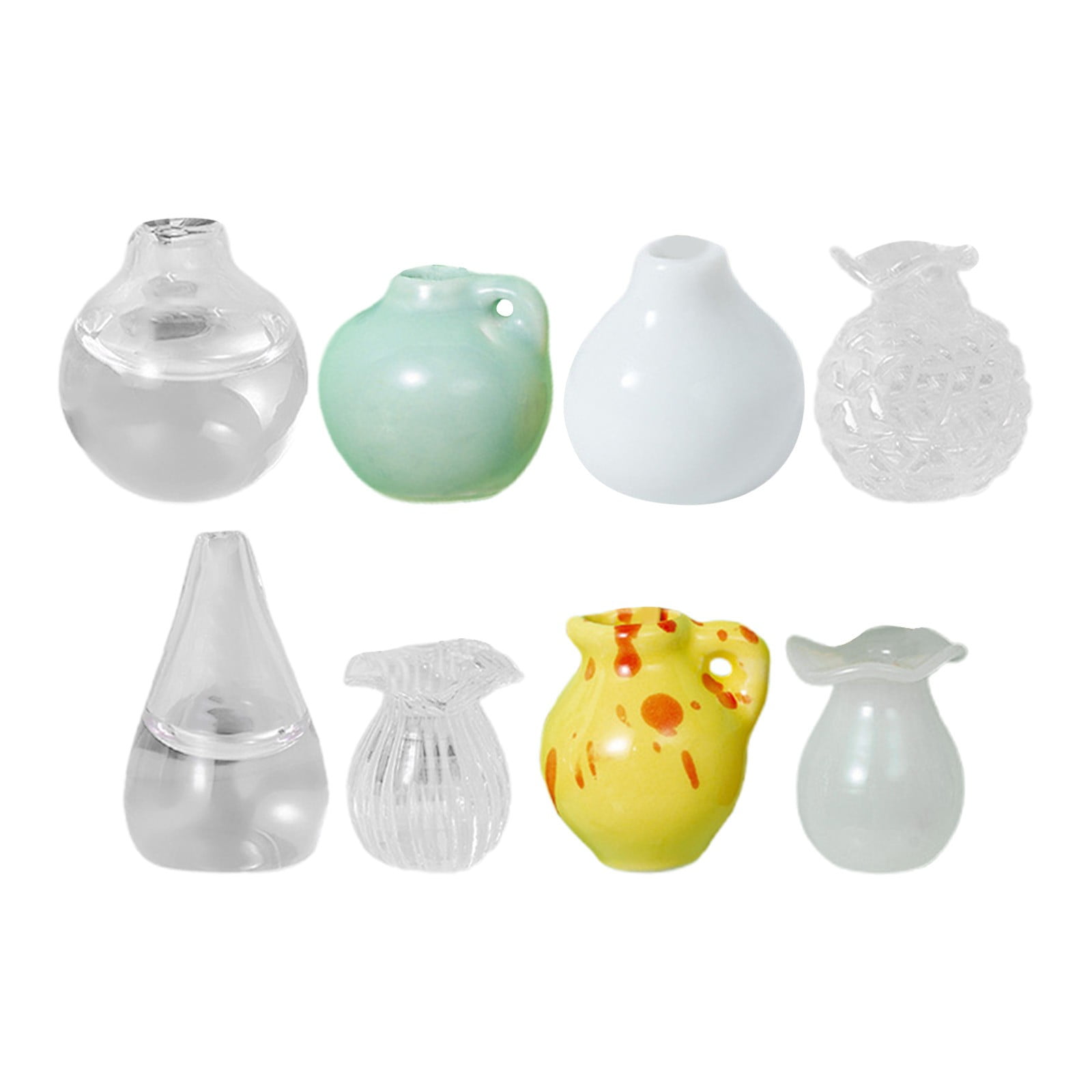 Stickers,Vase Magnets Ceramic Vase Refrigerator Magnets 3D Ceramic Flower Vase Cute Plant Vase Fridge Magnets Kitchen Decoration