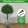 thumbnail image 5 of Artificial Rose Topiary Ball Trees with Ground Spike, 2 Pack 16 Inches Artificial Shrubs, Fake Evergreen Artificial Plant Brush for Indoor Outdoor Front Porch Garden, 5 of 14