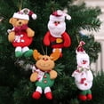 thumbnail image 2 of 4 piezas de adornos navideños, adornos colgantes de Papá Noel, adornos para árboles de Navidad, artículos de uso diario navideños, adornos colgantes para árboles de Navidad, 2 of 5