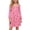 Hot Pink, variant on Auroural Girl'S Round Neck Long Sleeves Dress Homewear Sleeping Dress Kids