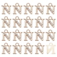 thumbnail image 1 of Encanto de letra N de rhinestone de 20 piezas de Uxcell para pulsera/brazaletes/joyería dorada 0.39" x 0.51", 1 of 6