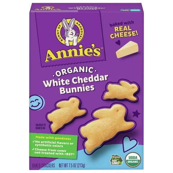 Annie's White Cheddar Bunnies Baked Snack Crackers - 7.5 oz (Pack of 1)