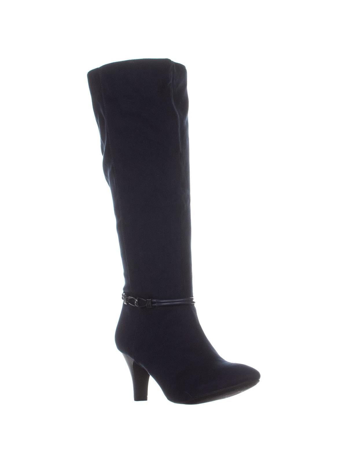 ladies navy wide fit boots