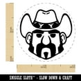 thumbnail image 2 of Rancher Cowboy Cartoon Head Hat Self-Inking Rubber Stamp for Stamping Ink Stamper Crafting Planners - 1/2 Inch Mini - Yellow Ink, 2 of 7