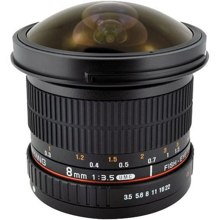 Samyang SYHD8M-S 8mm f/3.5 HD Lens with Removable Hood for Sony Alpha